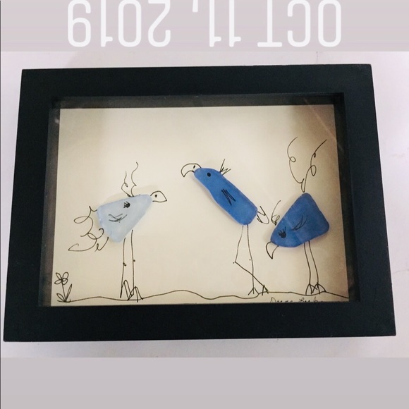 Original P.E.I Sea Glass Art 5” x 7” - Picture 2 of 7